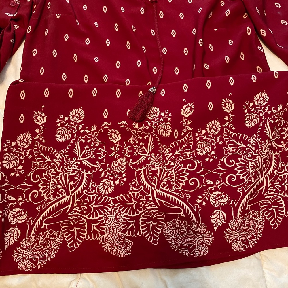Burgundy dress
